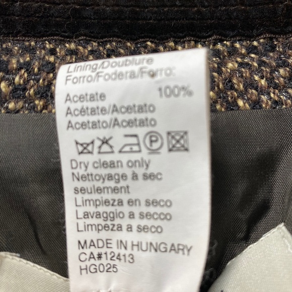 GERARD DAREL Tweed Fringe Tie Belted Blazer 36 Jacket Career Preppy Brown - Picture 4 of 8